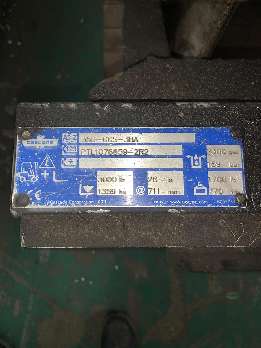 二手卡斯卡特D系列六支点纸箱夹 单独侧移 双臂摆动35D-CCS-38A