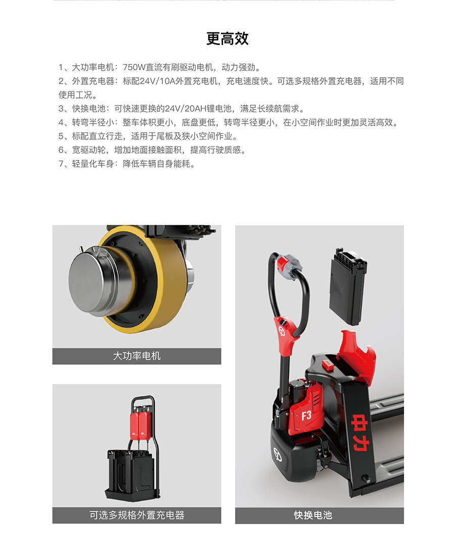1.5吨中力锂电池搬运车F3