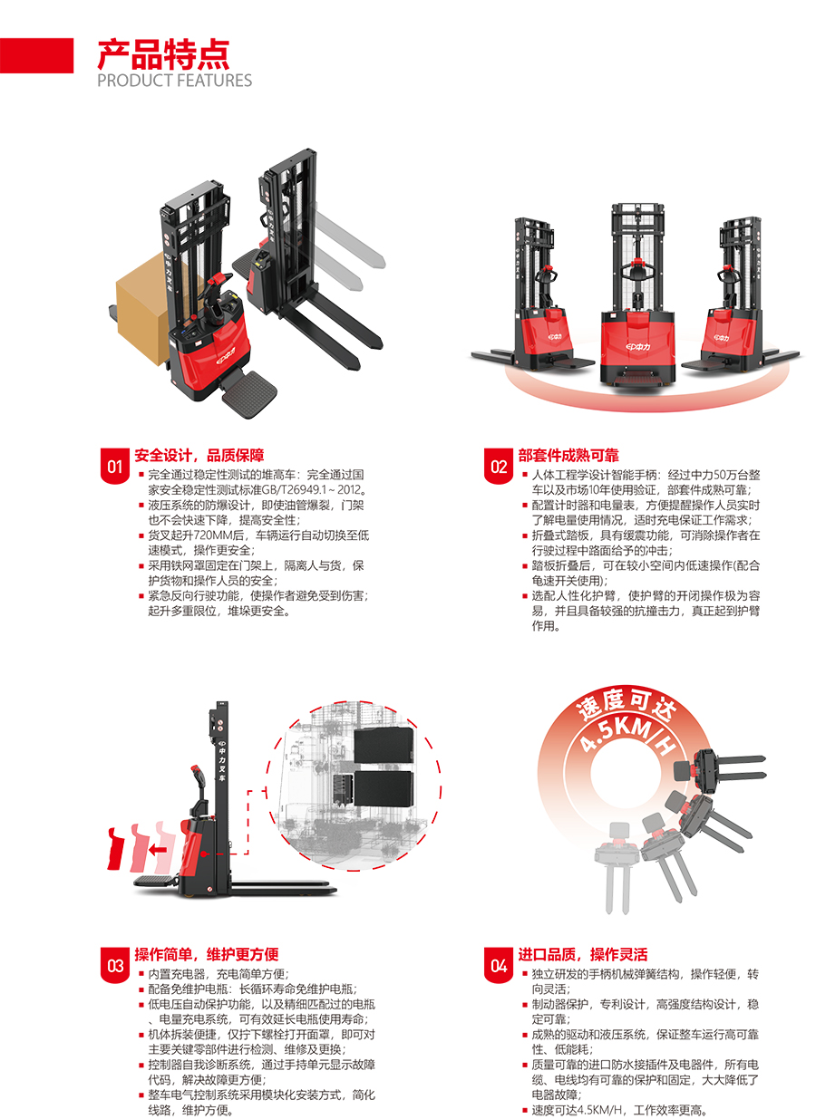 1.5吨中力电动堆高机ESR151