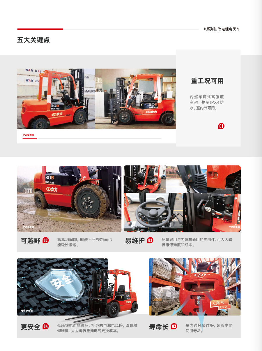 3吨中力牌锂电池叉车ICE302B2