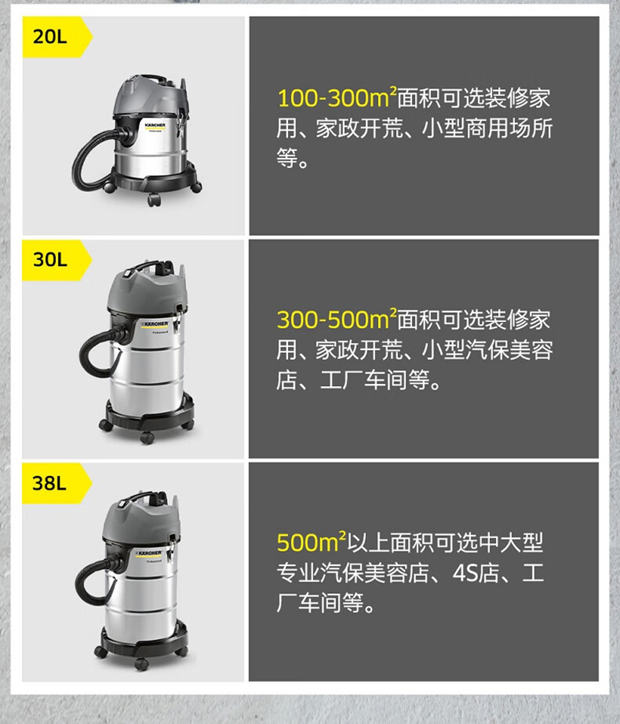 卡赫 紧凑型干湿两用吸尘器NT 38/1 Me Classic