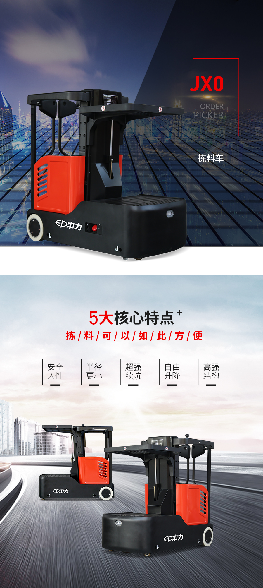 中力电动拣选车JX0