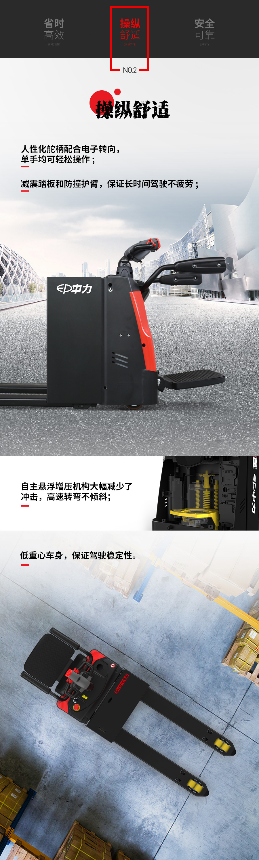 2吨中力牌锂电池搬运车RPL202