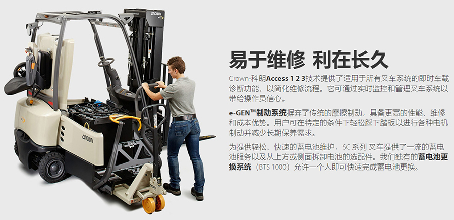 二手1.6吨科朗电动叉车SCF6041-1.6