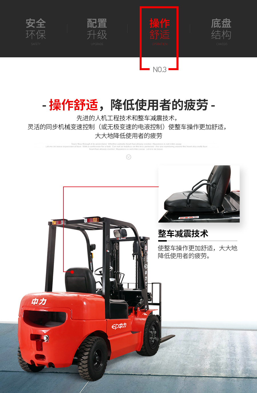 2吨中力牌柴油叉车CPC20T3机械档